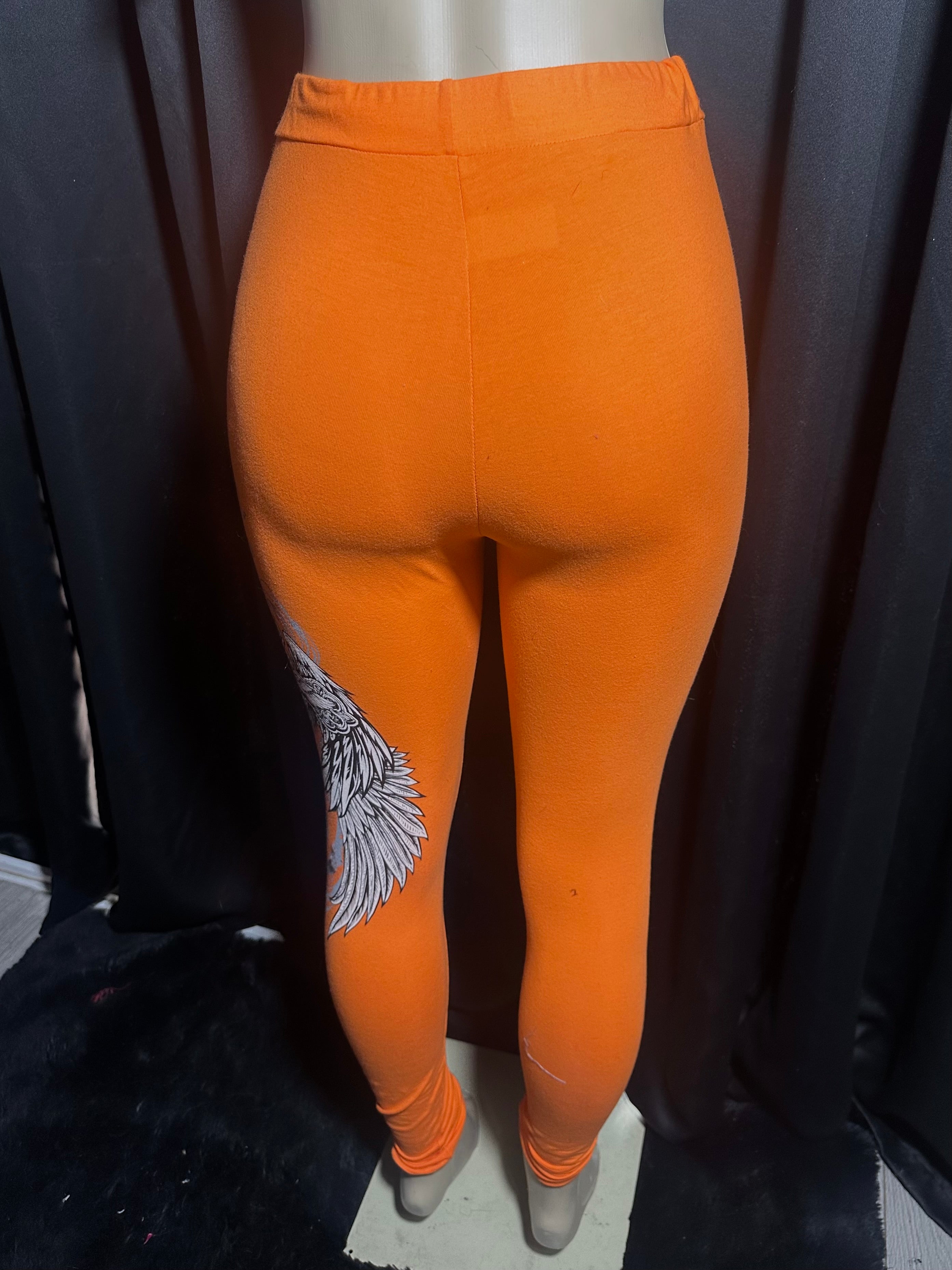 orange cross pants
