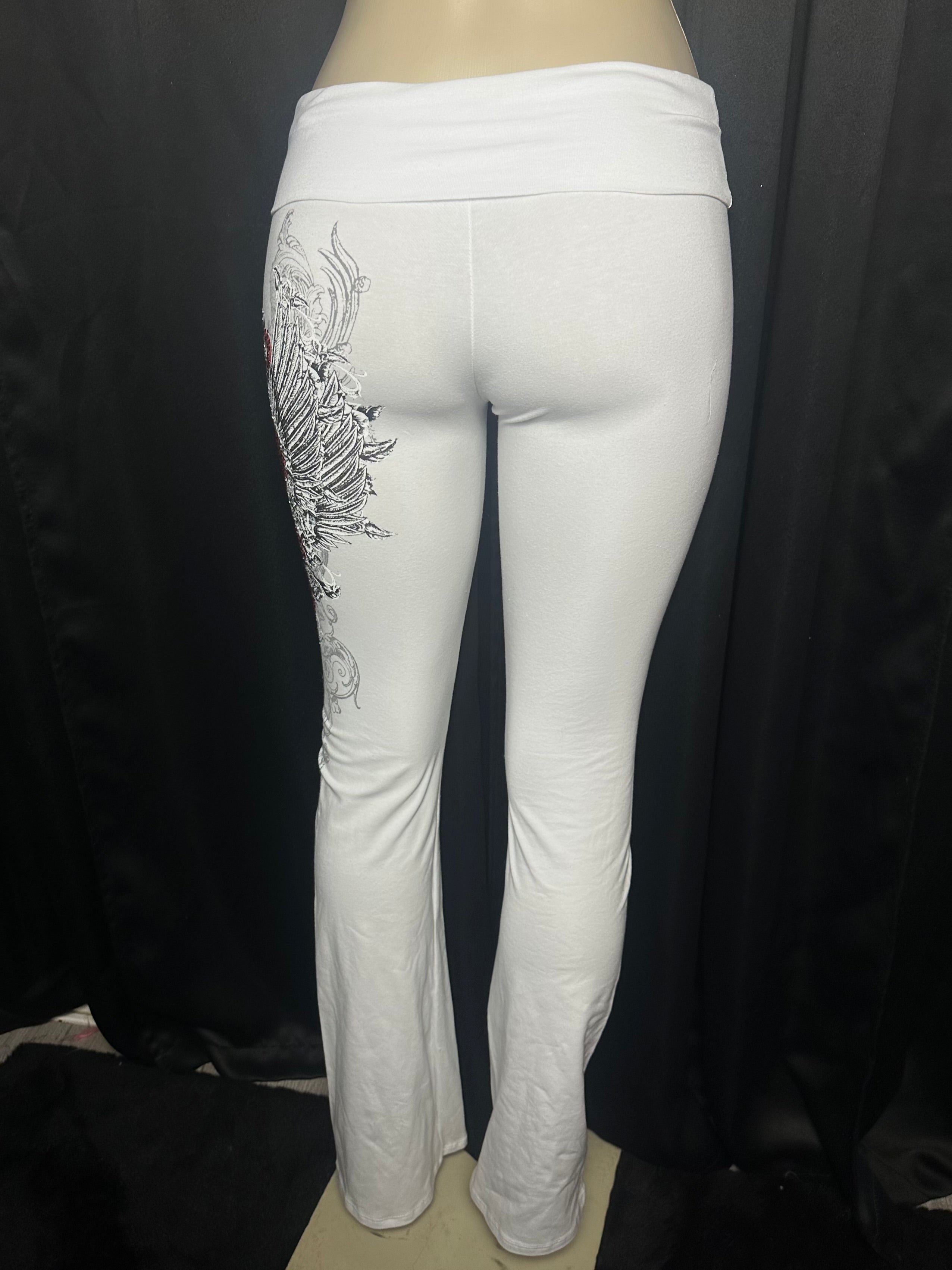 heart fold over leggings