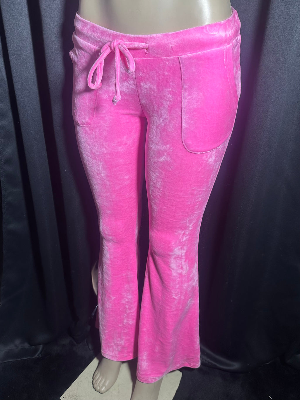 Pink velour pants