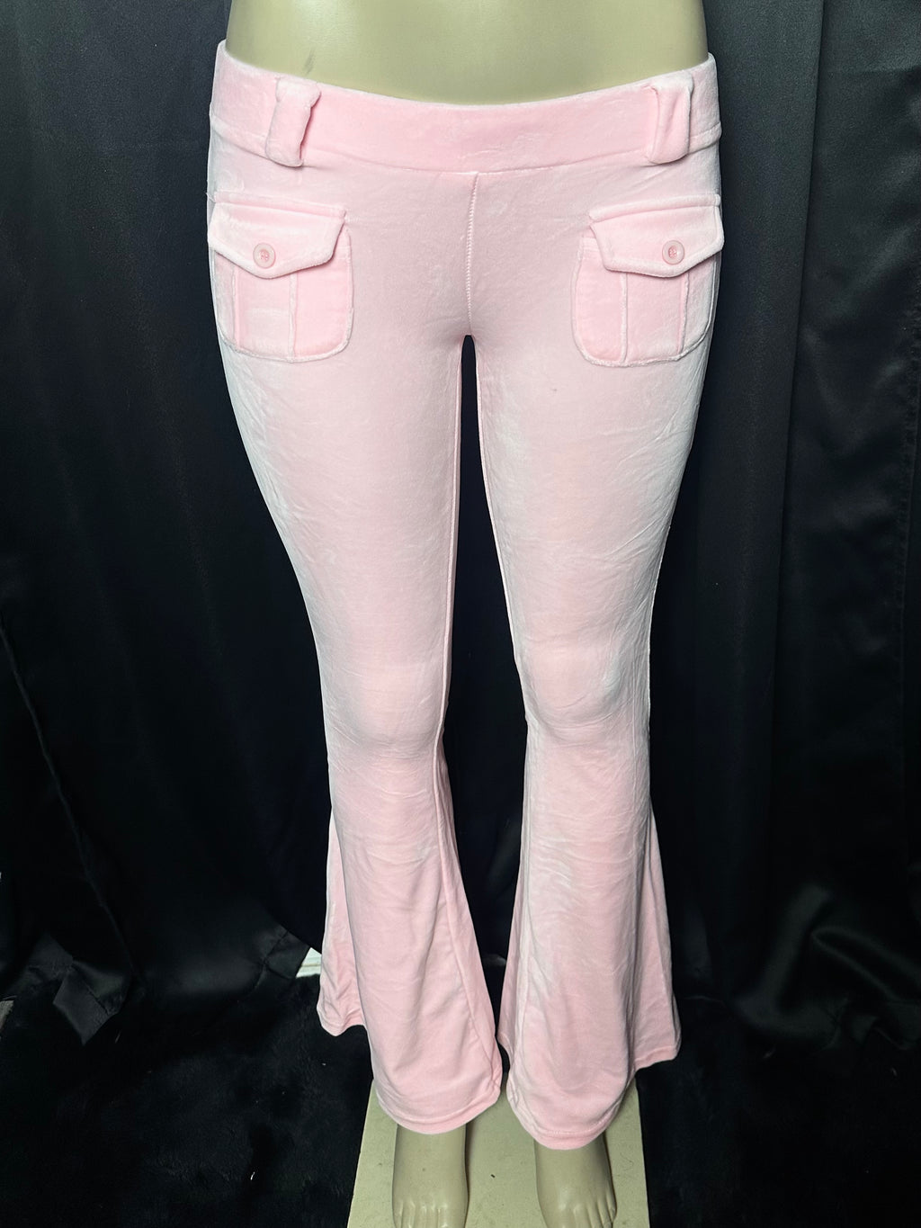 pink velour zip up bottoms
