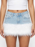 Diva Deniem fur skirt