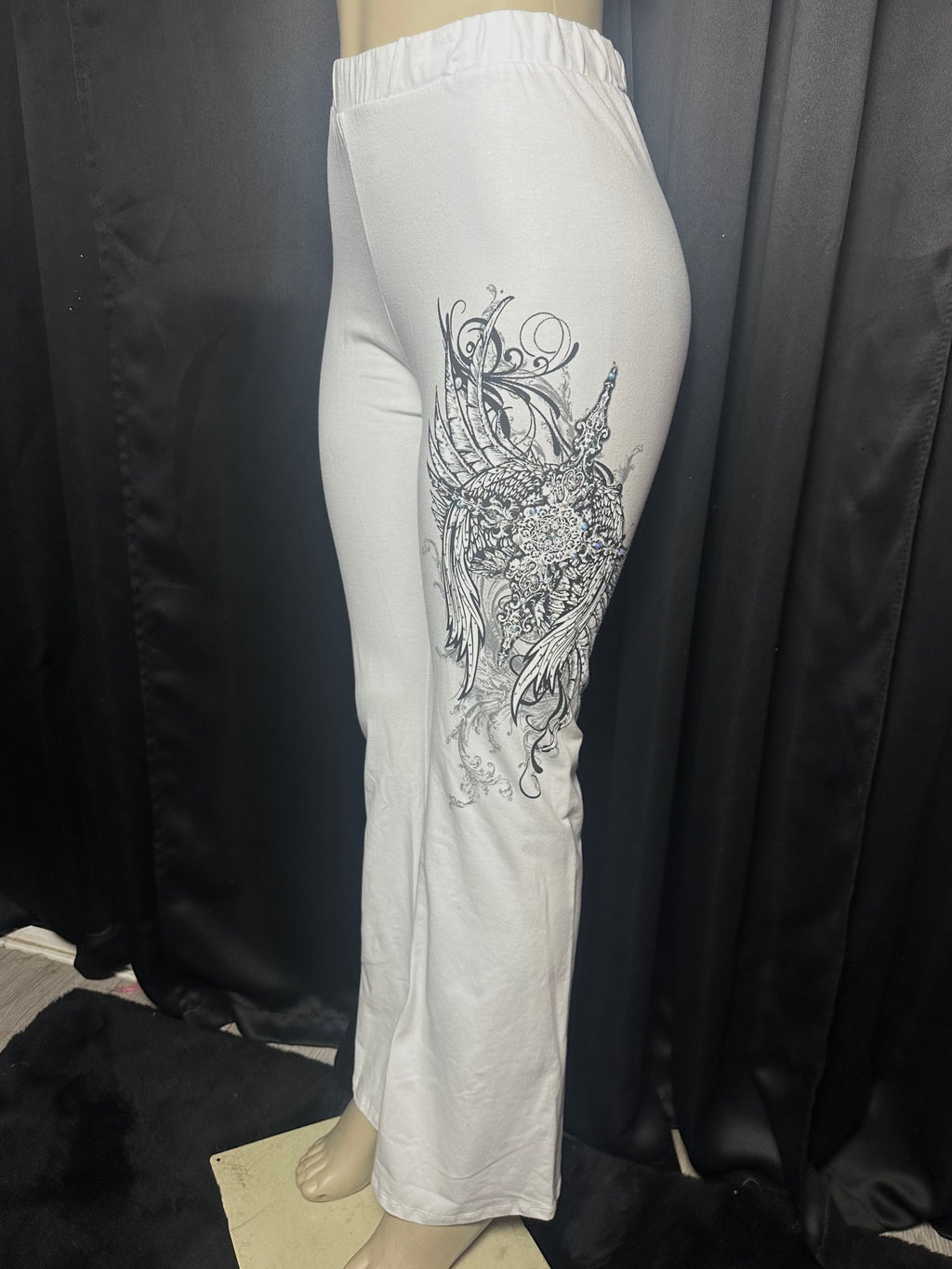 White cross leggings