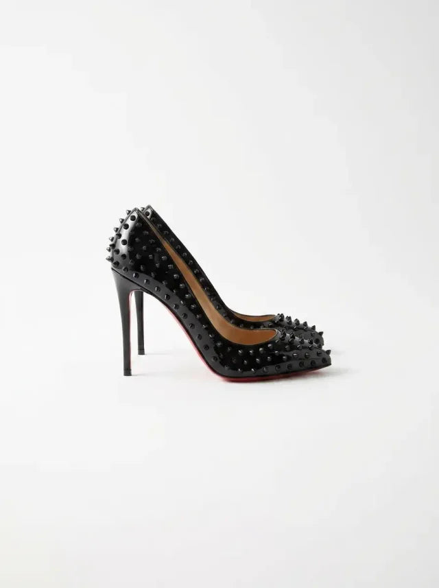 Black and red shoes