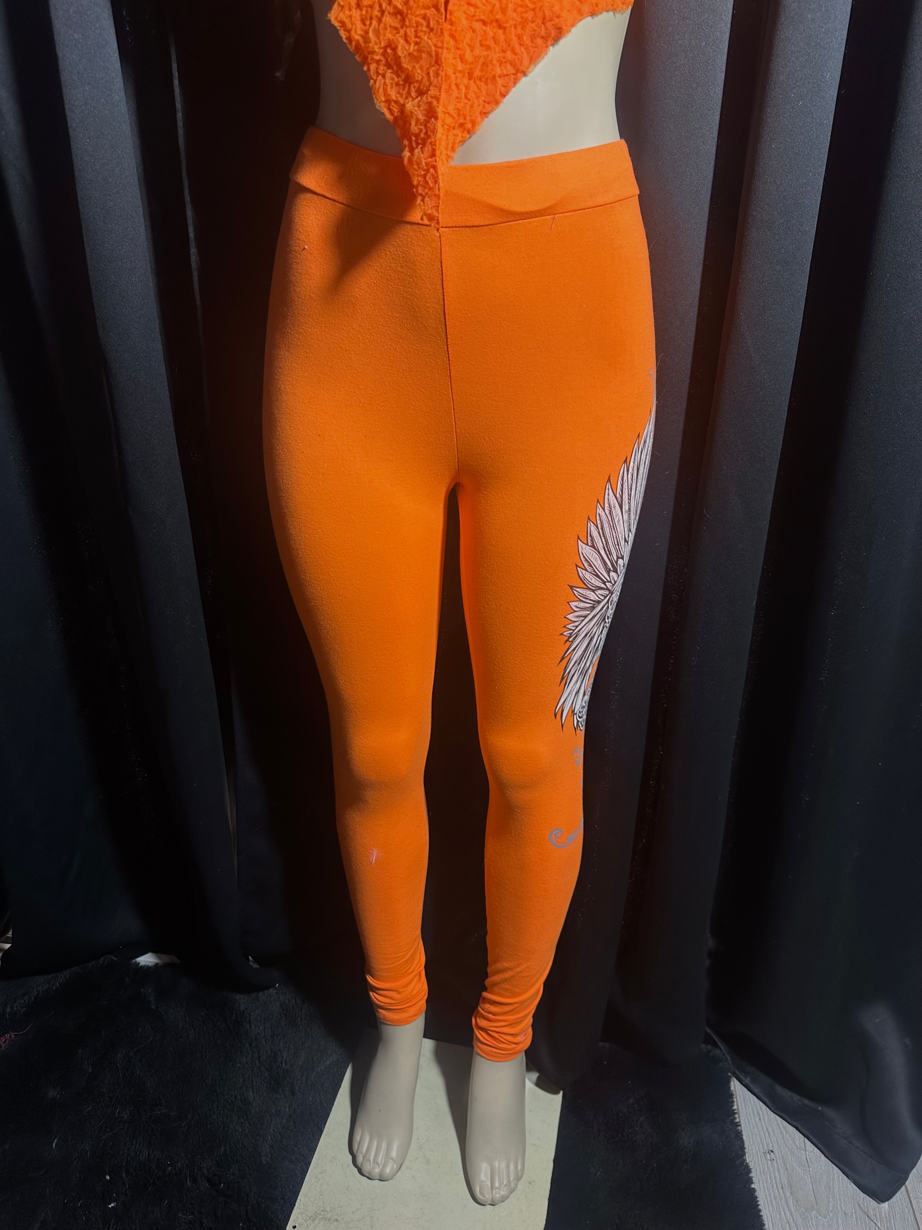 orange cross pants