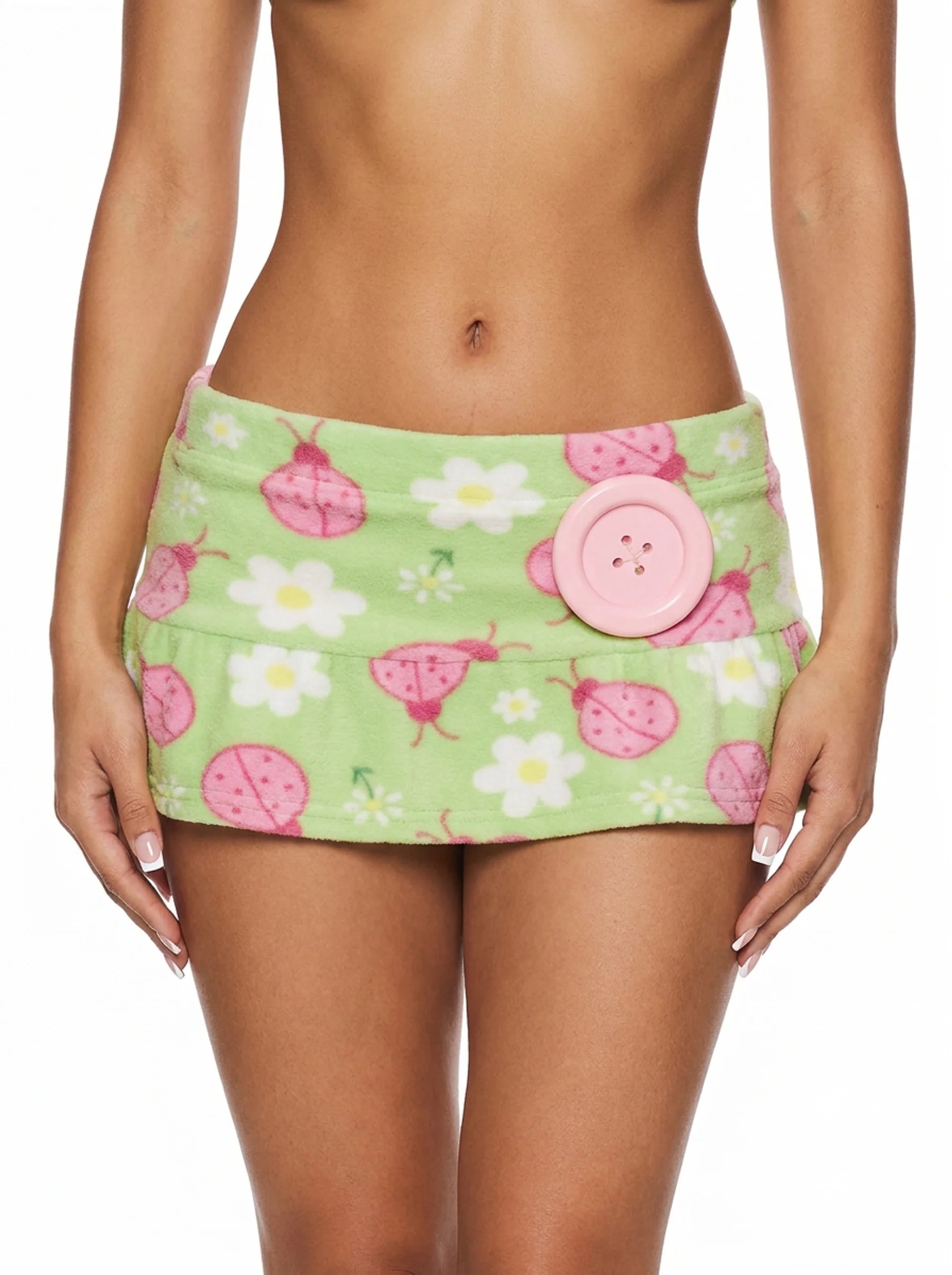 Lady bug button skirt