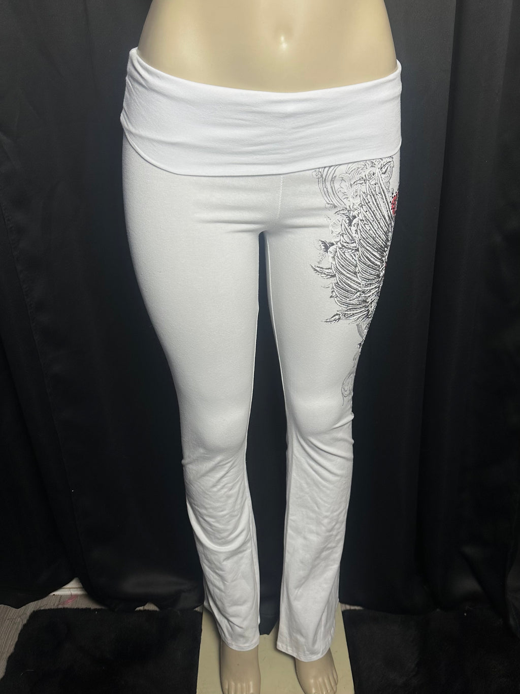 heart fold over leggings