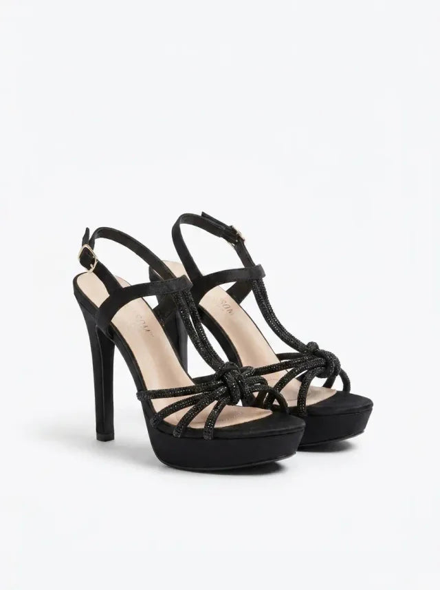 Black gem heels