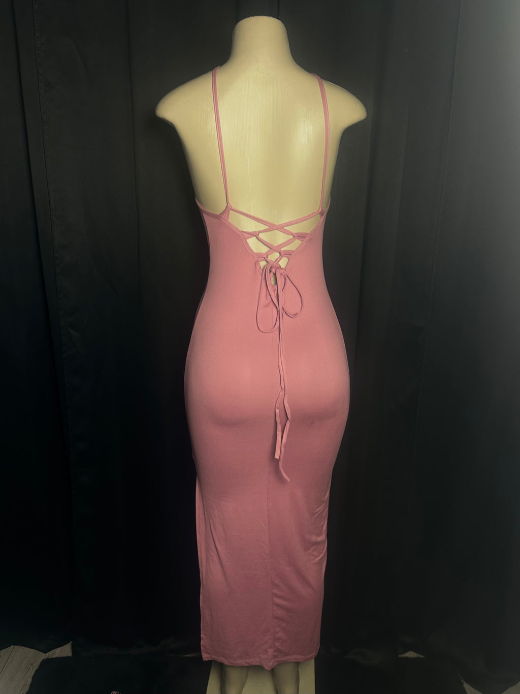 Pink long dress