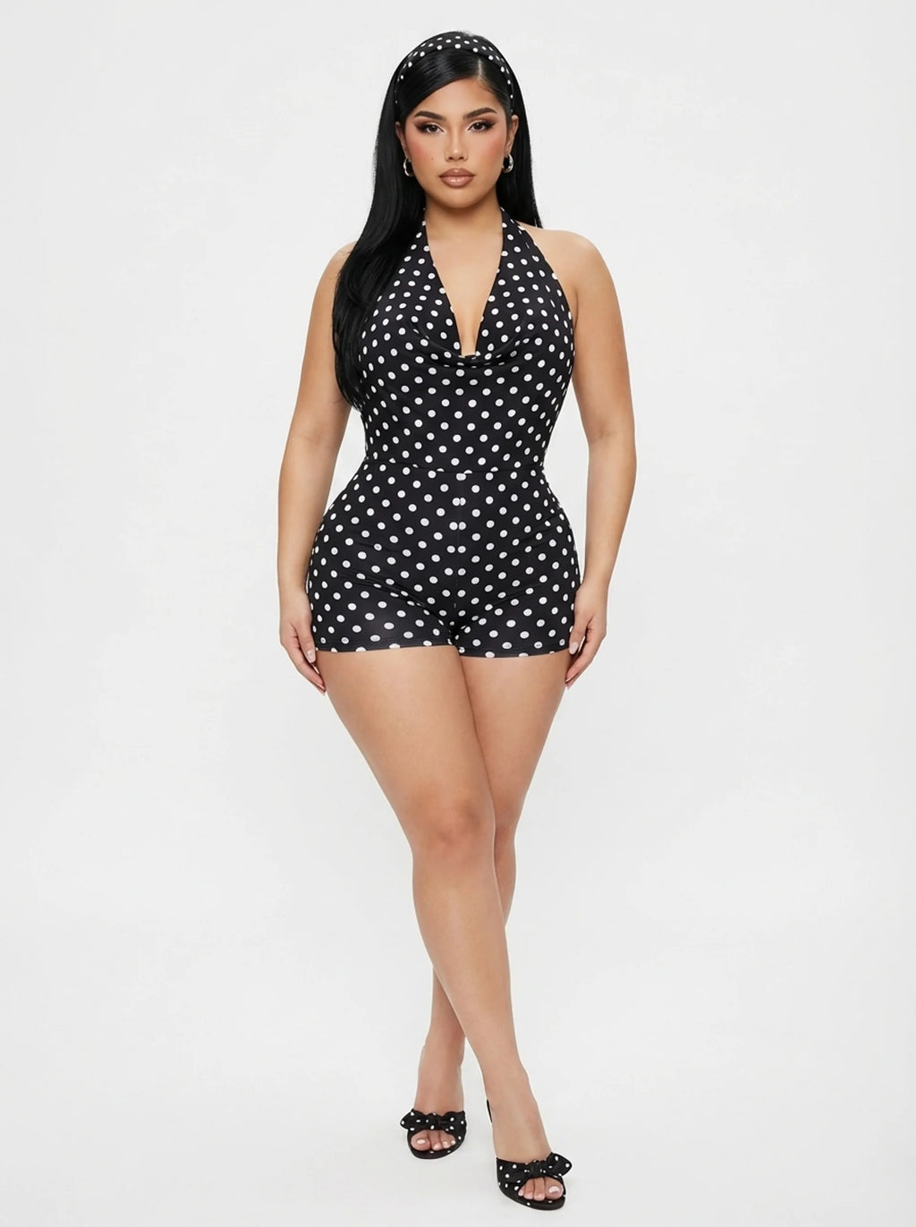 Pin-Up Polka black Romper