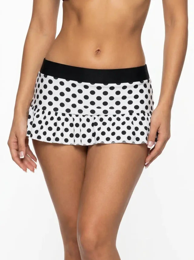 Black and white polka dot skirt
