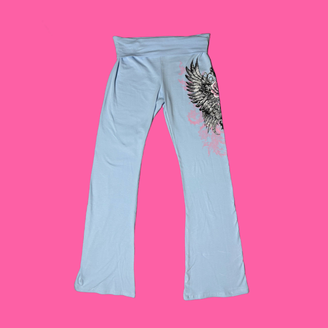 Flower blue pants