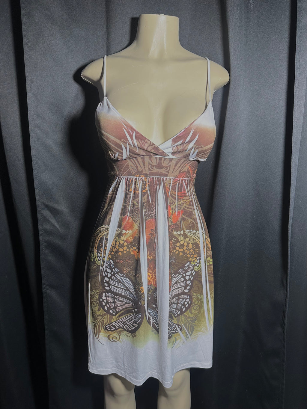 Brown butterfly dress