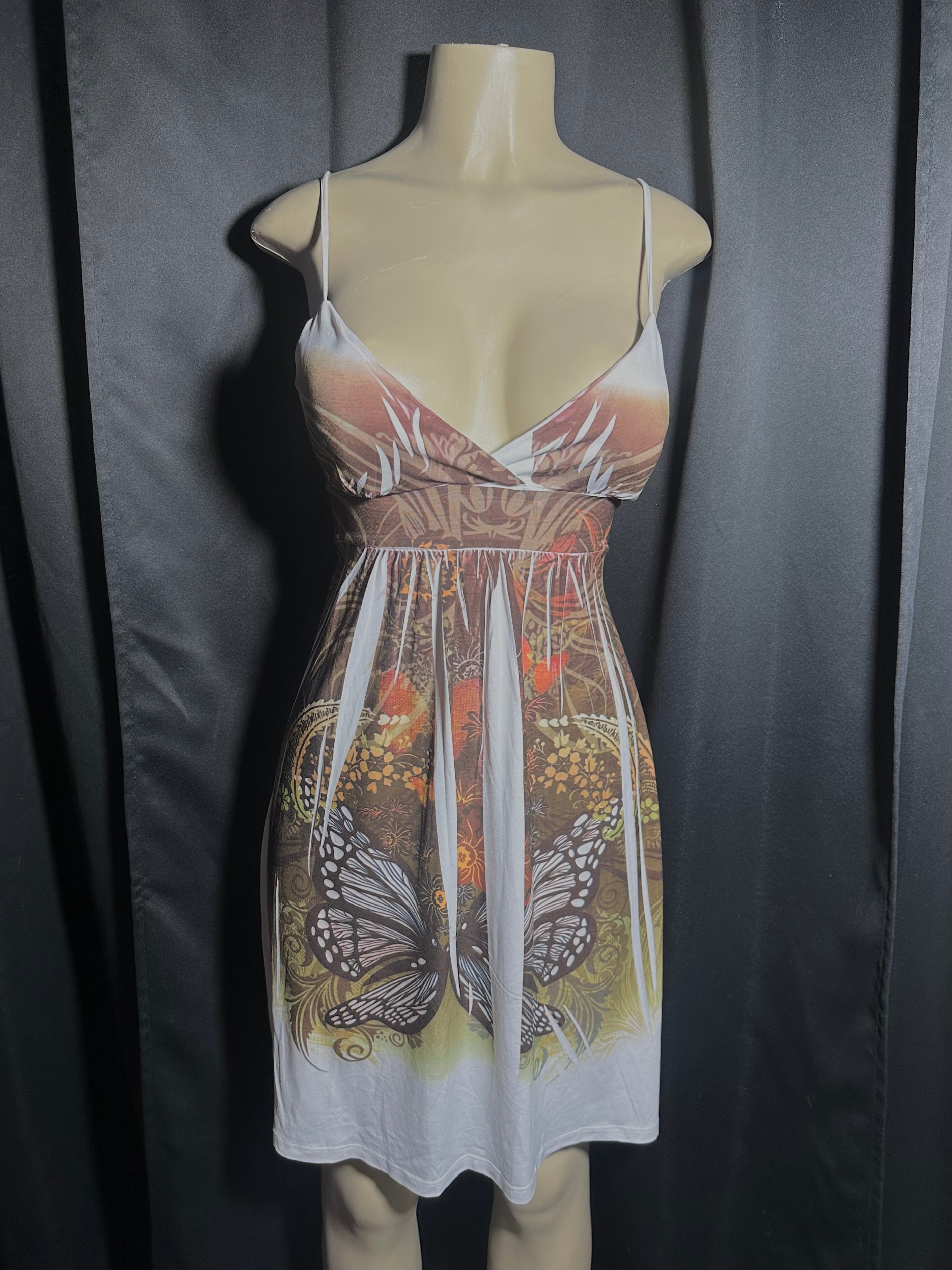 Brown butterfly dress