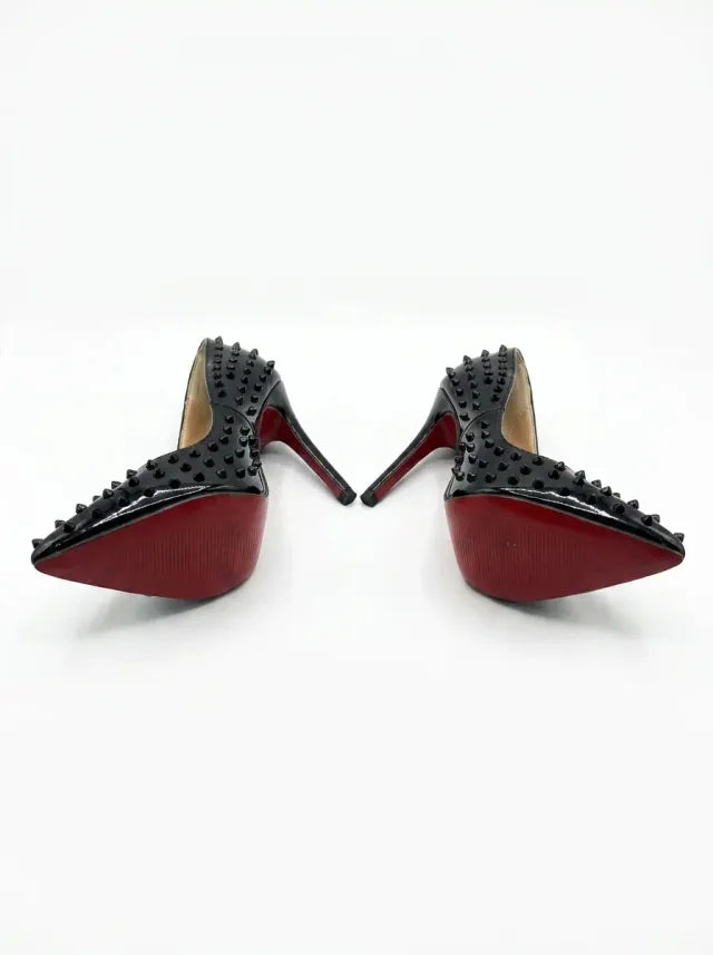 Black and red shoes